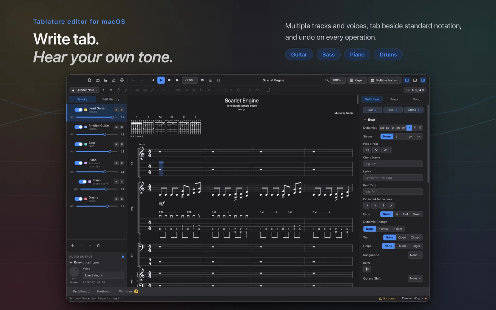 The Tonograph editor